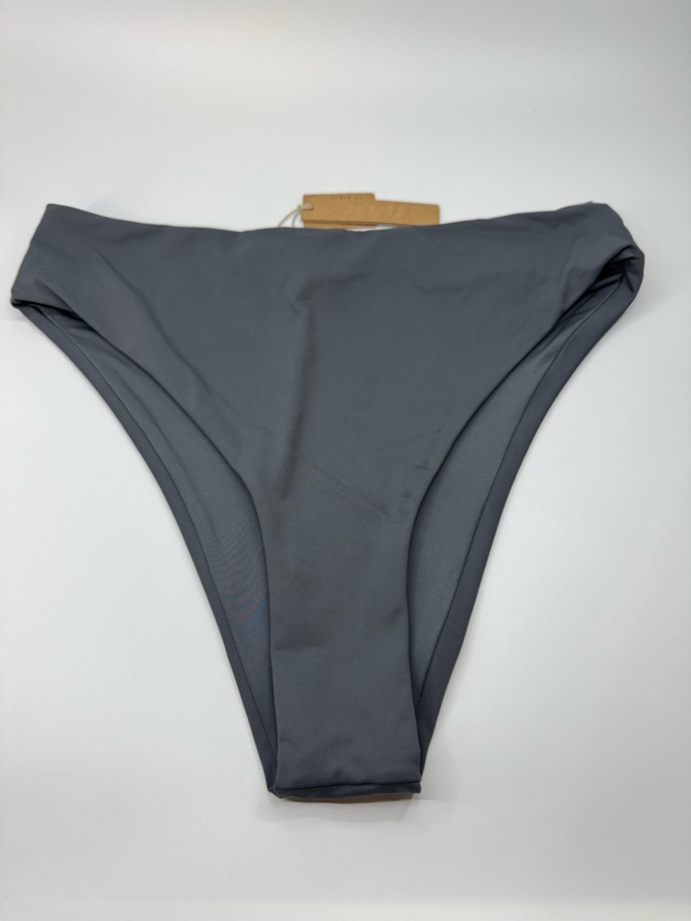 Skims Recycled Swim Mid Waist Bottom Gunmetal Large NWT